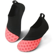 L-RUN Water Shoes for Kids Girls Boys Beach Swim Shoes Quick Dry Non-Slip Water Skin Barefoot Shoes Aqua Socks for Beach Pool Pink US 12.5-13 M Little Kid